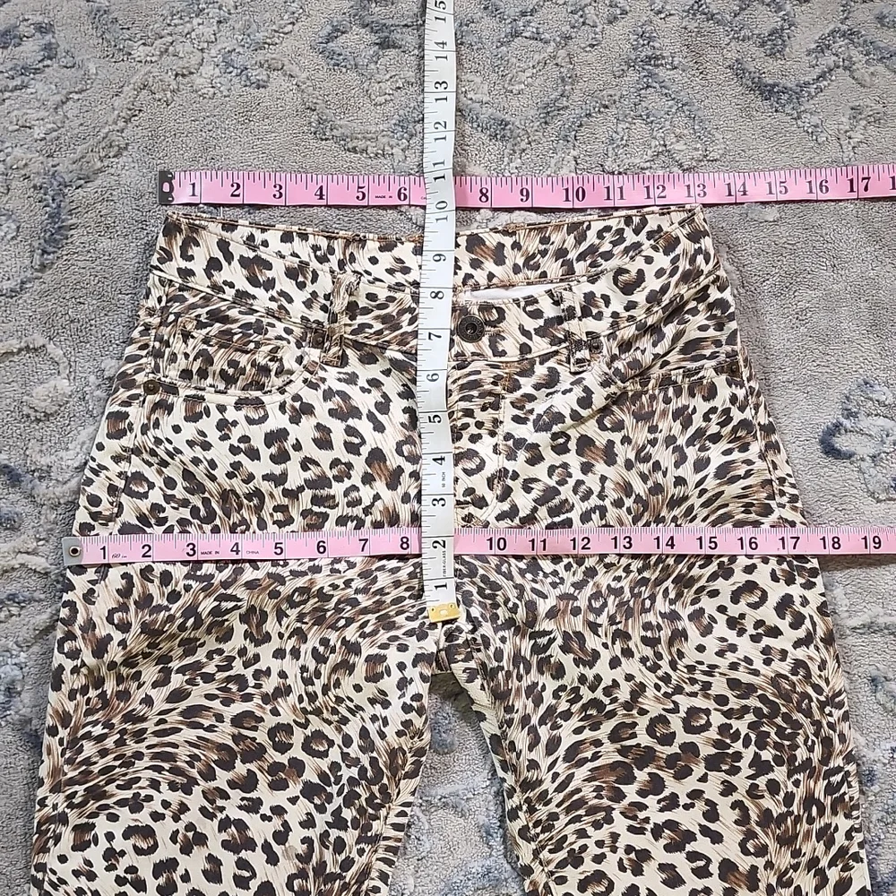 Vintage Guess Y2K Skinny Jeans Lowrise Leopard Print Pants